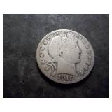 1915 S Barber Half Dollar