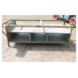 Metal Shop Table with Shelves
