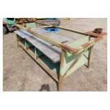 Metal Shop Table with Shelves