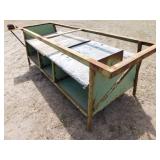 Metal Shop Table with Shelves