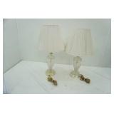 Clear Crystal Table Lamps 22" tall