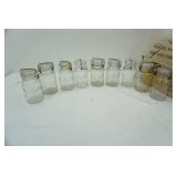 Vintage Canning jars , clear
