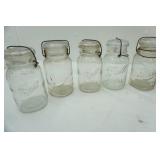 Vintage Canning jars , clear