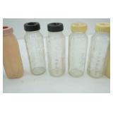 Vintage glass baby bottles
