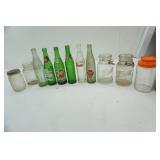 Vintage glass jars & pop bottles