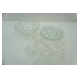 Punch Bowl, 6 plates, 6 cups, 1 little plate (matching)