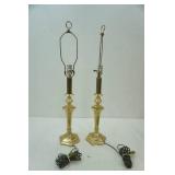 metal lamps 29" tall (2ct) with shades