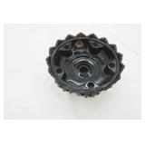 Fenton black hobnail glass pedestal candle holder