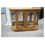 Lighted Curved Glass China Cabinet