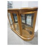 Lighted Curved Glass China Cabinet