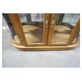 Lighted Curved Glass China Cabinet