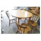 dining room table, 6 chairs, 2 leaf