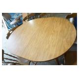 dining room table, 6 chairs, 2 leaf