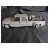 Harley Davidson Chevy Truck & Motorcycle (Cycle is missing handle bars)