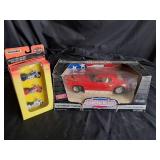 Harley Davidson Electra Glide Police Bikes & American Muscle 1973 Firebird Trans am (1/18 Scale)
