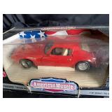 Harley Davidson Electra Glide Police Bikes & American Muscle 1973 Firebird Trans am (1/18 Scale)