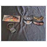 Harley Davidson Lot (Leather Wallet, Cell Phone Holder, Patches, & Cup Cake Wraps)