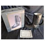 Harley Davidson Engineer of the Road Special Edition Glass Boot NIB