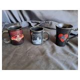 Harley Davidson Coffee mug lot, & 1 Piggy Bank