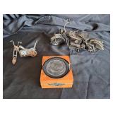 Harley Davidson Coaster Set & Non HD Bike watch/bike replica