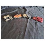 Harley Davidson set of 4 coin Bank cars