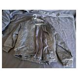 Italian Stone Navarre Leather Company Jacket Size 14