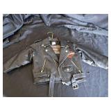 Harley Davidson Kids Leather Jacket Size 4T