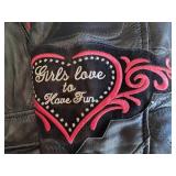Diamond Plate Leather Jacket Size 2XL