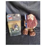 Ragnor Doll & NFL Legends Fran Tarkenton Statue (NIB)