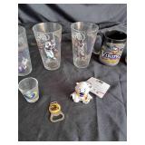 Vikings Glassware collection, shot glass, beer glasses, coffee cups