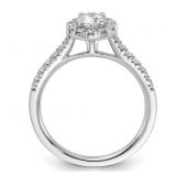 .75 Carat Diamond Halo Ring. Set in 14K White Gold Retail $ 3700.00