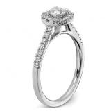 .75 Carat Diamond Halo Ring. Set in 14K White Gold Retail $ 3700.00