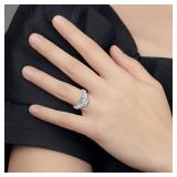1.00 Carat Diamond halo Engagement Ring 14K White Gold Stunning Retail $ 2900