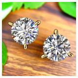 1/2 Carat Diamond Stud Earrings Beautilful  14K Gold Retail 1,400.00