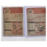 Lot of 2 1953 Topps Vintage Baseball Cards: Danny O