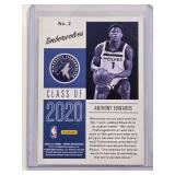 Anthony Edwards Rookie 2020-21 Panini NBA Hoops Cl;ass of 2020 No. 2