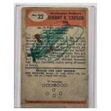 Johnny R. Carson 1955 Vintage Bowman Football Card #22