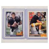 Lot of 2 Brett Favre Rookie Cards Star Rookie and Rookie Force