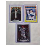 Lot of 3 Shohei Ohtani Cards Topps Heritage and Topps Chrome