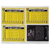 Lot of 7 Yankee Hall of Famers Cards including Babe Ruth, Mickey Mantle, and Derek Jeter