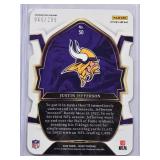 Justin Jefferson 2022 Panini Select Green Die Cut No. 50, Numbered 66/299