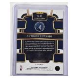 Anthony Edwards 2023-24 Panini Select Blue Prizm No. 37