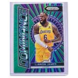 LeBron James 2023-24 Panini Green Prizm Dominance No. 3