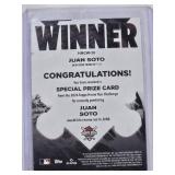 Juan Soto 2024 Topps Home Run Challenge Gold Winner Special Prize Card No. HRCW-20 Numbered 375/399