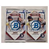 Lotof 2 Bowman 2024 Chrome Baseball Trading Card Packs