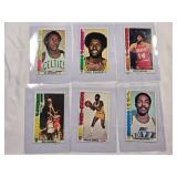 Lot of 6 Vintage 1969 NBA Basketball Cards
