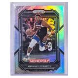 Anthony Edwards Panini Prizm Monopoly Silver Holo No. 53