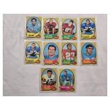 Lot of 10 Vintage 1970 Topps Football Cards