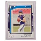 J.J. McCarthy 2024 Rookie Panini  Donruss Rated Rookie No. 303