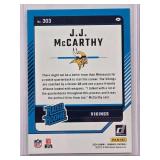 J.J. McCarthy 2024 Rookie Panini  Donruss Rated Rookie No. 303